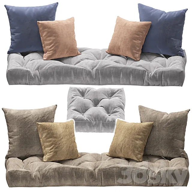 Seat pillow set 3 3DModel Seat pillow set 3 3DModel