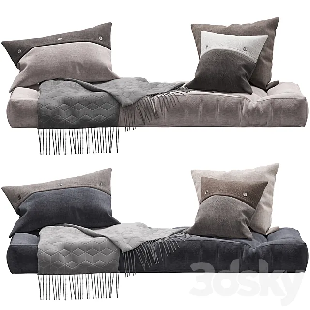 Seat pillow set 7 3D Model Seat pillow set 7 3D Model