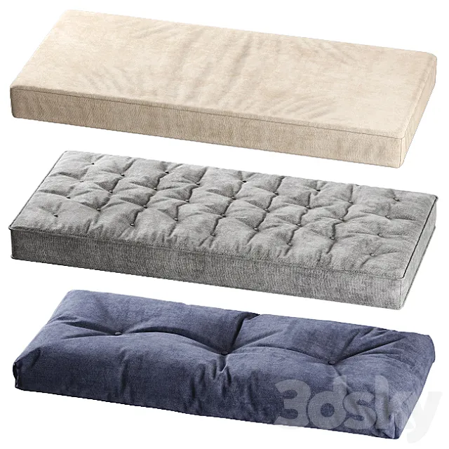 Seat pillows set 001 3DModel Seat pillows set 001 3DModel