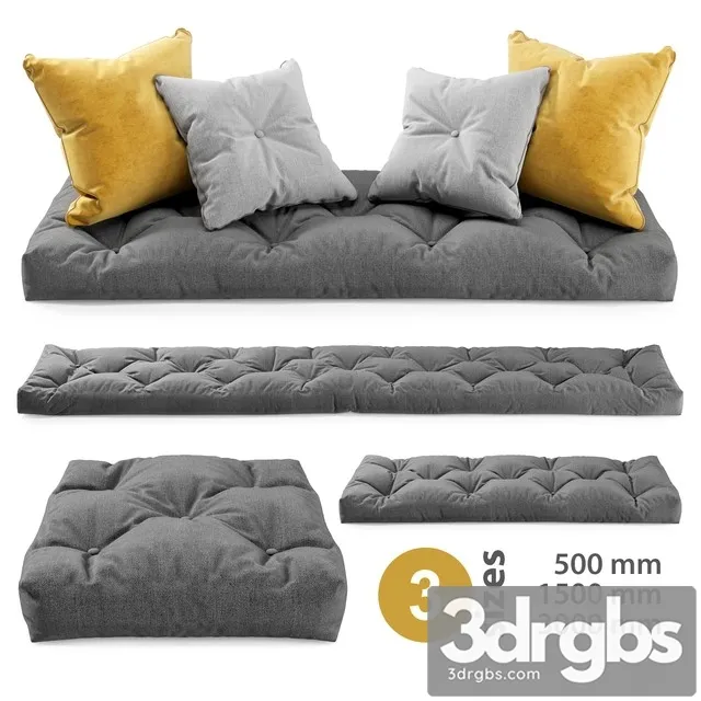 Seat Pillows Set 3 3D Model Download Seat Pillows Set 3 3D Model Download