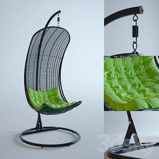 Seat suspension AAVA with Stand 3D Model