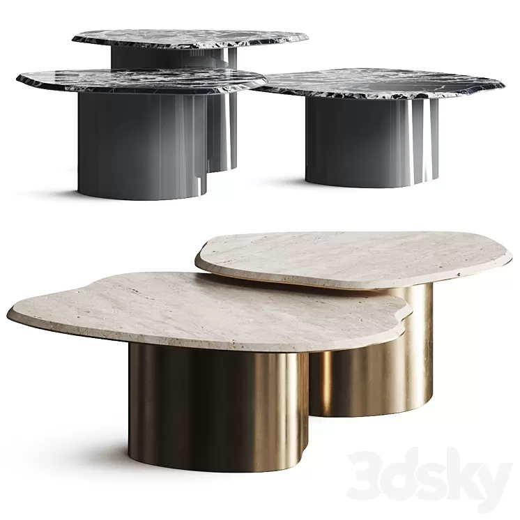 Secolo Fragment Coffee Tables 3D Model Free Download