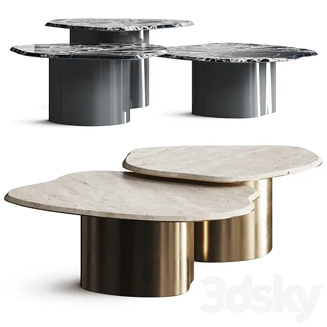 Secolo Fragment Coffee Tables 3D Model