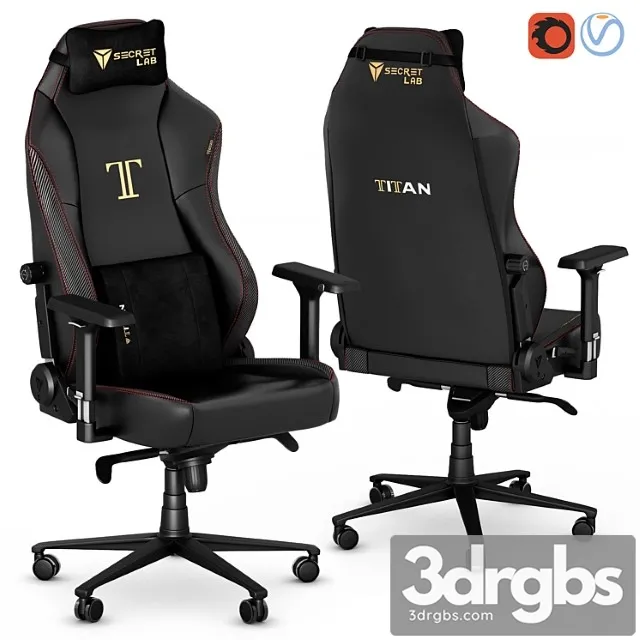 Secretlab Titan 2020 Gaming Office Chair 3D Model Download