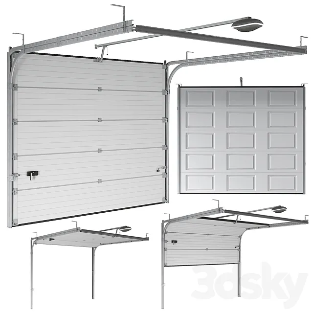 Sectional garage doors 3D Model Sectional garage doors 3D Model