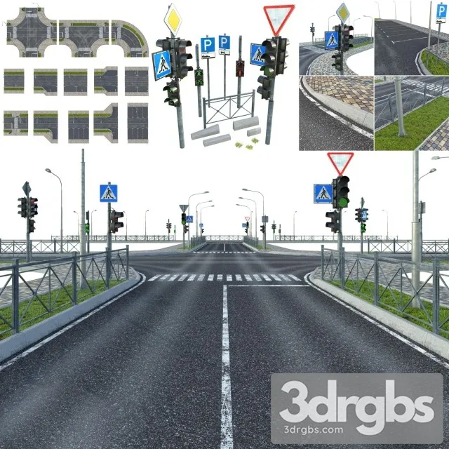 Sections Road 3D Model Download