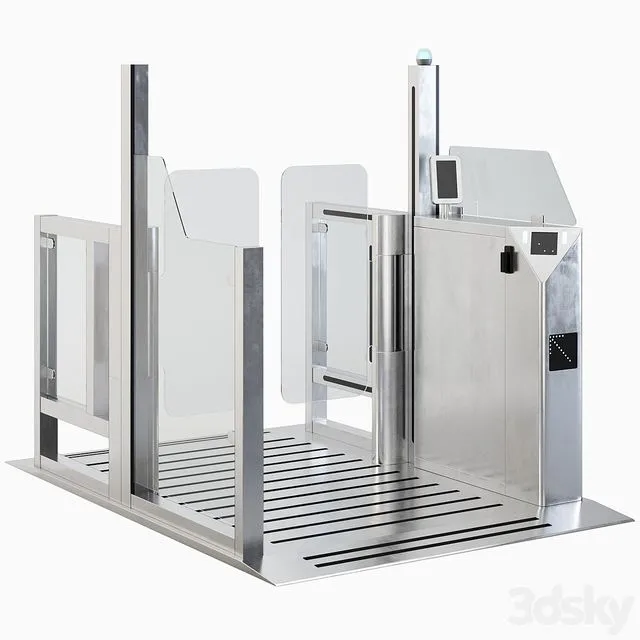 Security Gates Turnstile 3D Model
