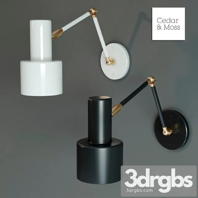 Sedar & moss articulated ridge sconce 3D Model Download