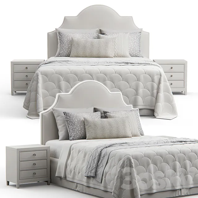 Sedgefield Headboard Upholstered Bed 3DModel
