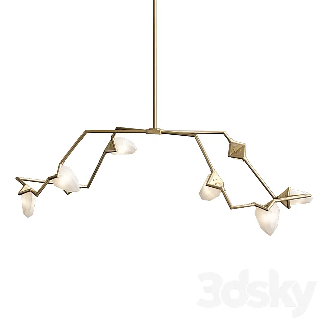 Seed 03 brushed brass white von Roll & Hill 3D Model