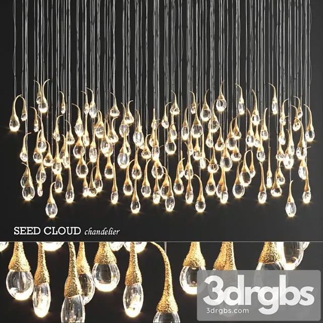 Seed cloud 112 buds chandelier by ocher Seed cloud 112 buds chandelier by ocher