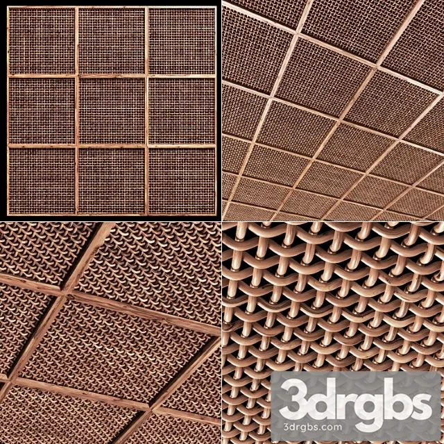 Seiling Crooked Tnitsk Branch Rattan H1 Ceiling Made of Curved Thick Rattan Branches 3D Model Download