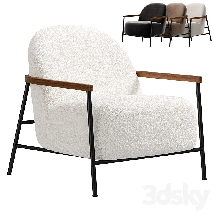 Sejour Lounge Chair by GamFratesi gubi 3D Model Free Download