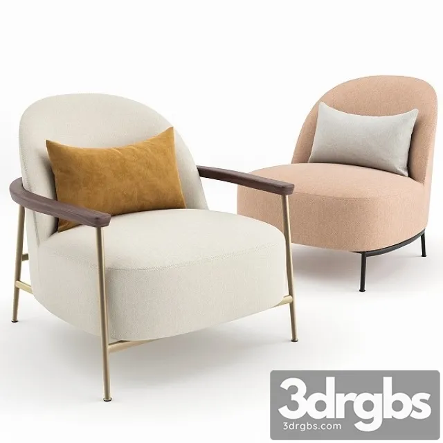 Sejour Lounge Chair by GUBI 3D Model Download