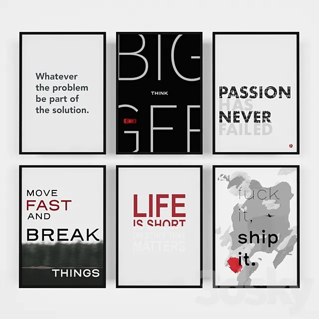 Selected paintings “Quote” 3D Model Selected paintings “Quote” 3D Model