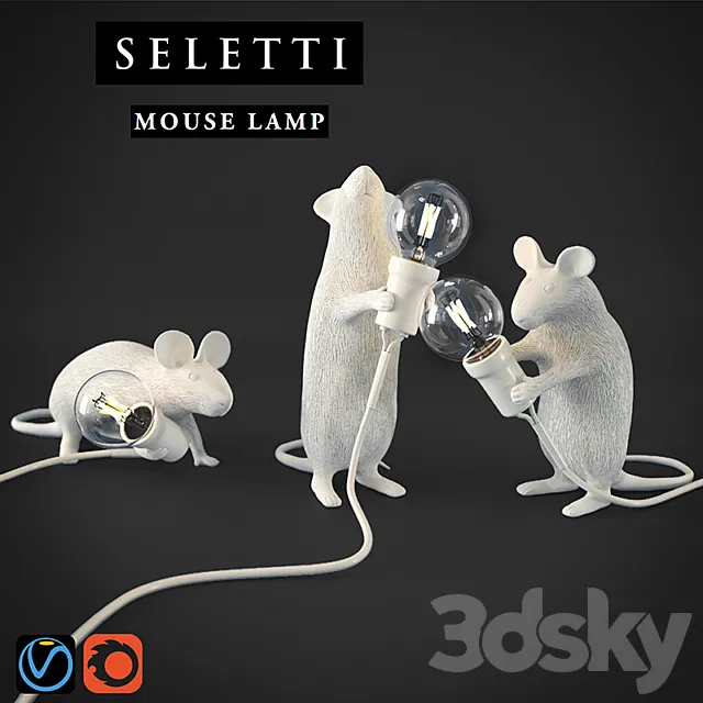 SELETTI Mouse Lamps 3DModel