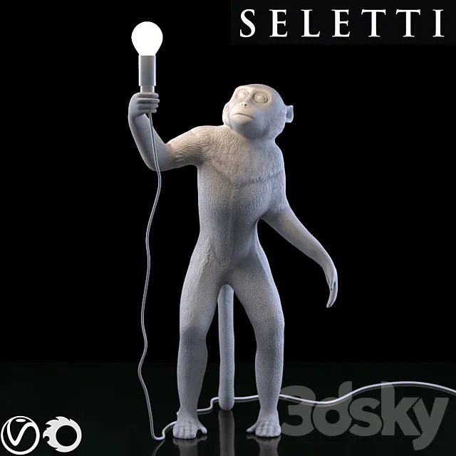 SELETTI The Monkey Lamp Standing Version 3DModel