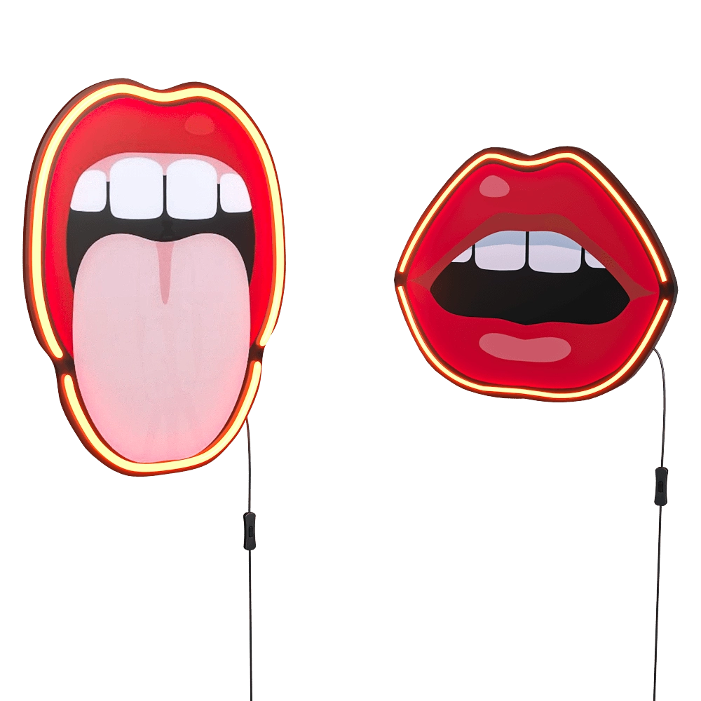 SELETTI – Wall lamp Blow and Lips 3D Model SELETTI – Wall lamp Blow and Lips 3D Model