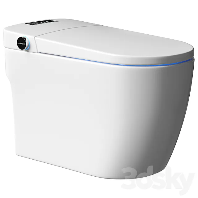 Self Clean Smart Toilet 3D Model