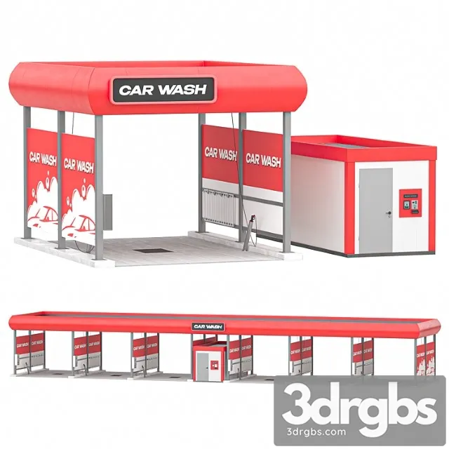 Self-service car wash 3D Model Download
