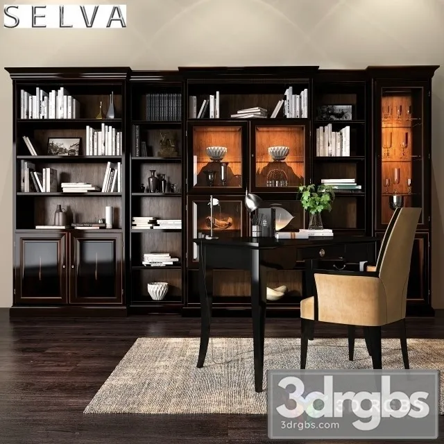 Selva Arena Bookcase 3D Model Download