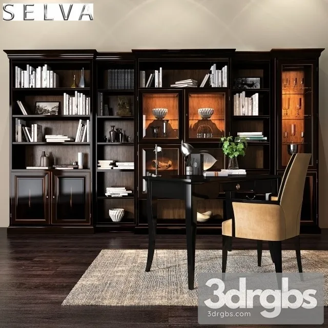 Selva Arena Bookcase 3D Model Download