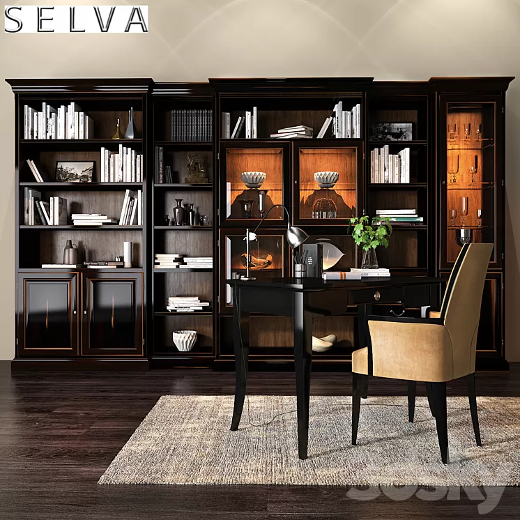 Selva Arena bookcase 3D Model Selva Arena bookcase 3D Model