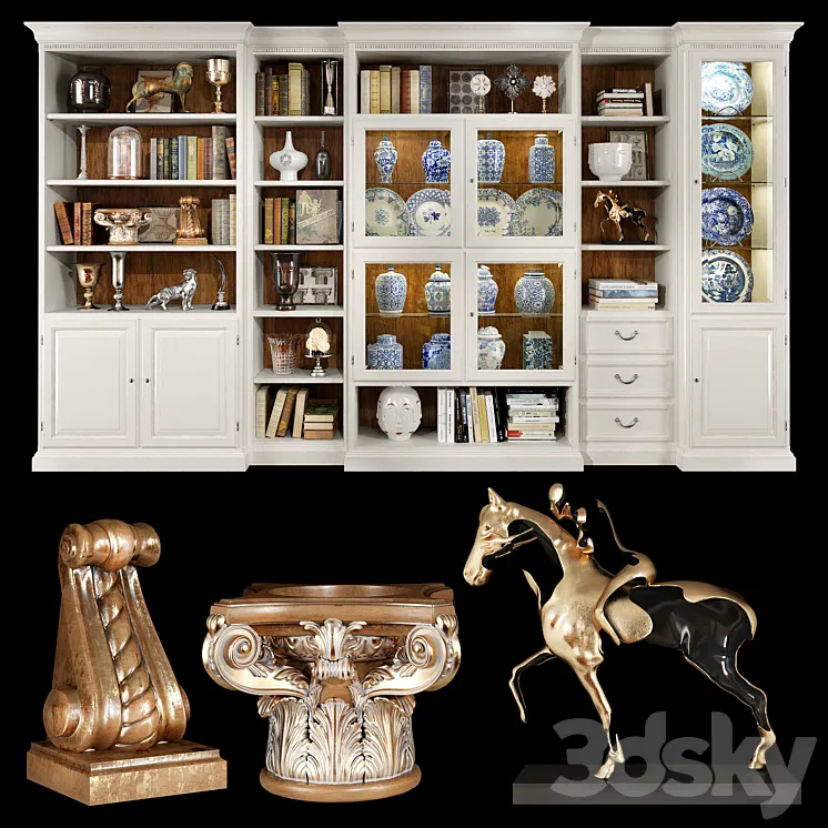 Selva arena bookshelf 3D Model Free Download