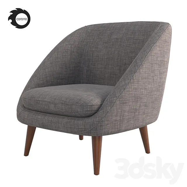 Semeon armchair 3D Model Semeon armchair 3D Model