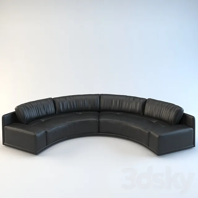 Semicircular sofa 3D Model
