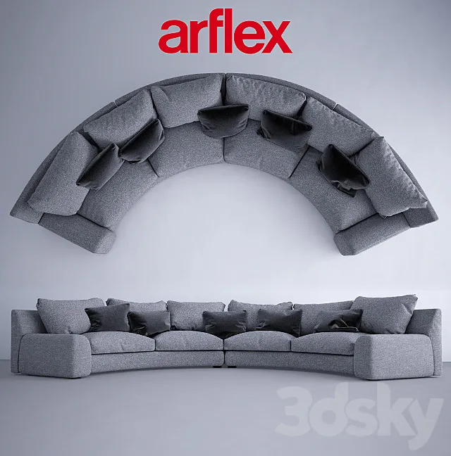 Semicircular sofa Arflex Ben-Ben 3DModel