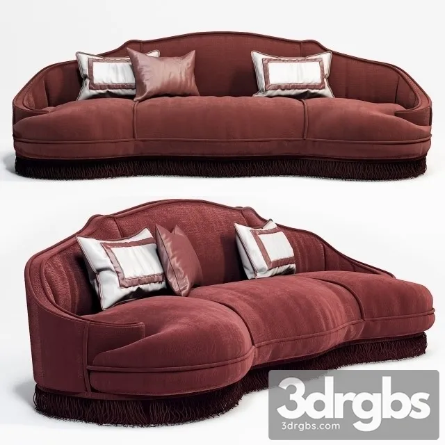 Semicircular Sofa Milano 3D Model Download