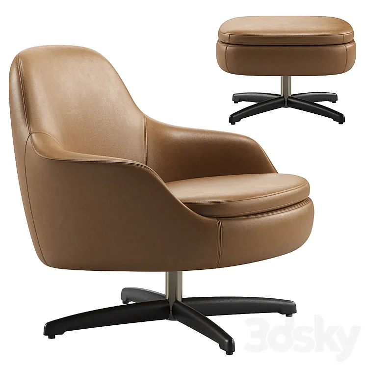 Sendai Swivel Armchair by Minotti 3D Model Free Download Sendai Swivel Armchair by Minotti 3D Model Free Download