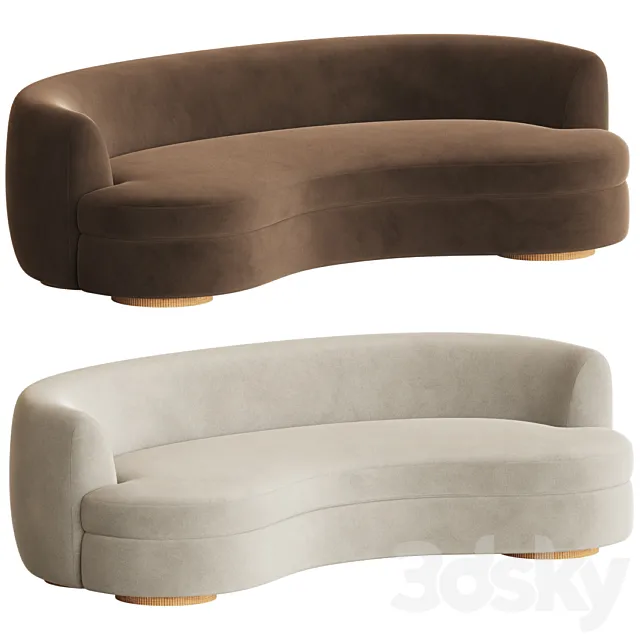 Sennen Curved Sofa Sedilia 3D Model Sennen Curved Sofa Sedilia 3D Model