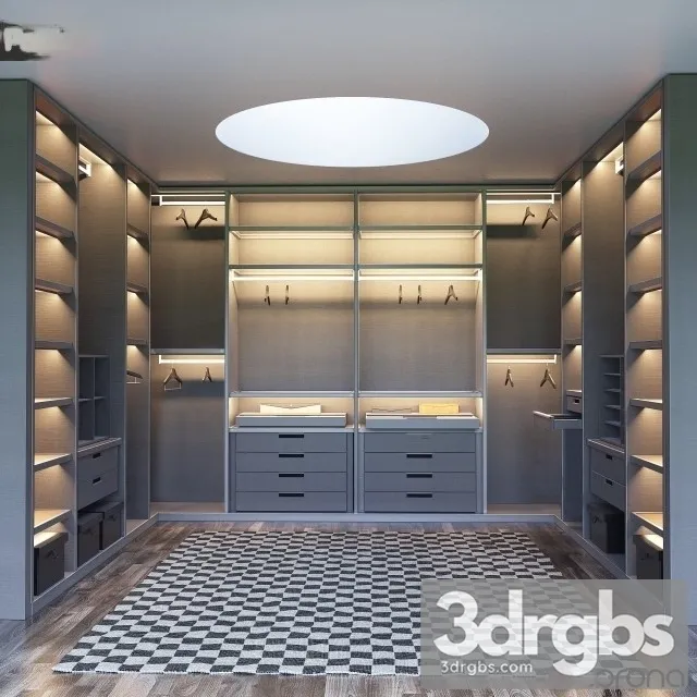 Senzafine Walk In Closet 3D Model Download