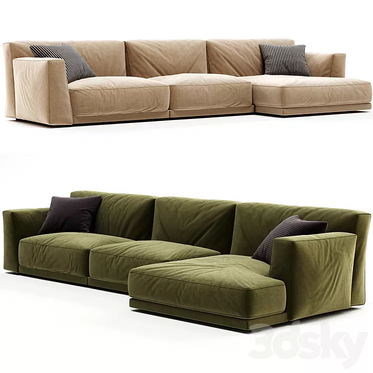 Seoul Poliform Corner Sofa 3D Model Free Download