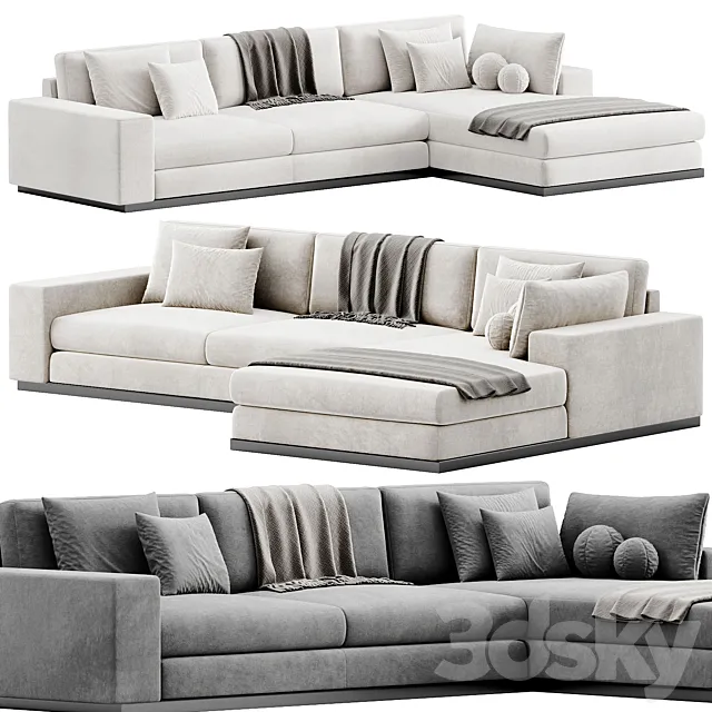 Sepia Corner Sofa 3D Model