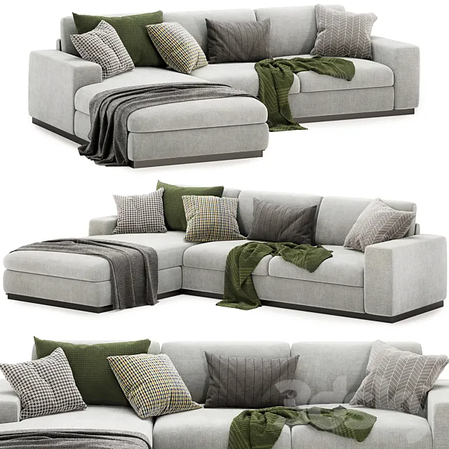 sepia corner sofa 3D Model sepia corner sofa 3D Model