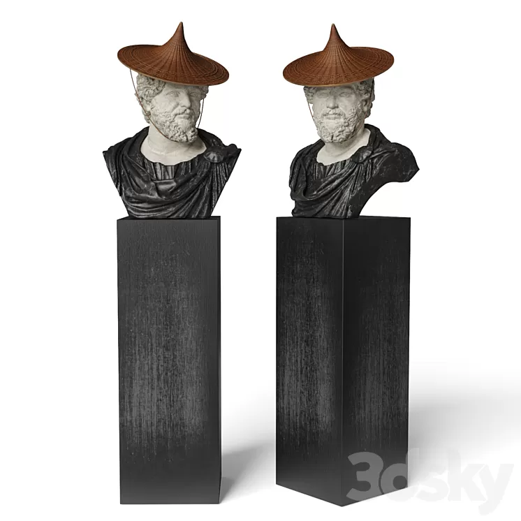 Septimius bust with hat 3D Model Free Download