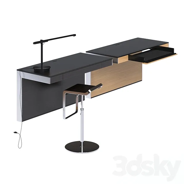Sequel Wall Desk 3D Model