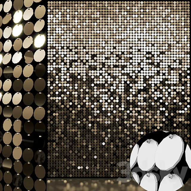 sequins decorative wall 01 3DModel sequins decorative wall 01 3DModel