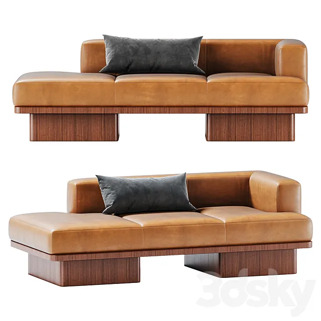 SERAFIN LEATHER DAYBED 3D Model SERAFIN LEATHER DAYBED 3D Model
