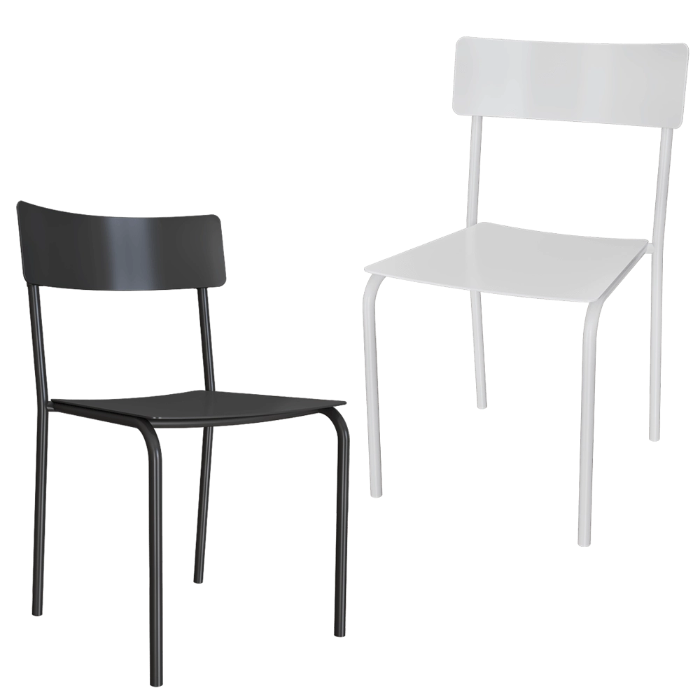 Serax – Chair S without armrests aluminium 3D Model Serax – Chair S without armrests aluminium 3D Model