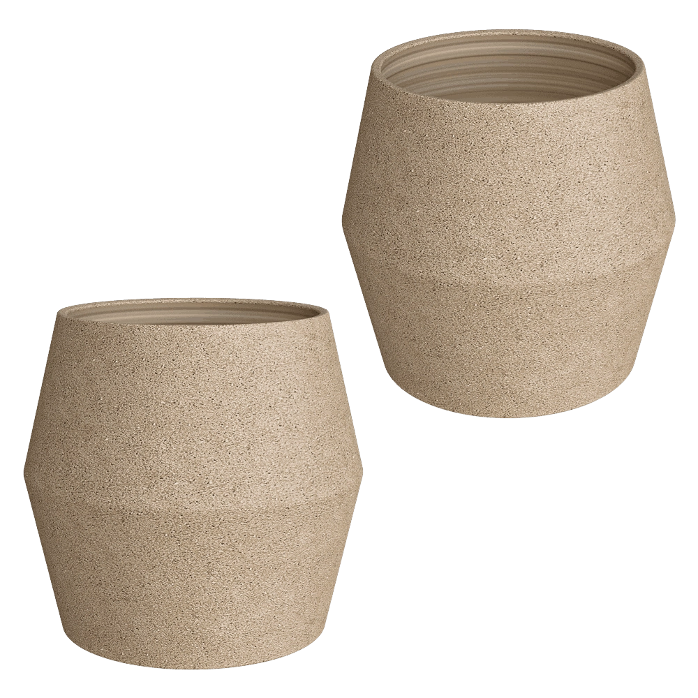 Serax – Flower Pot  Construct L Beige 3D Model
