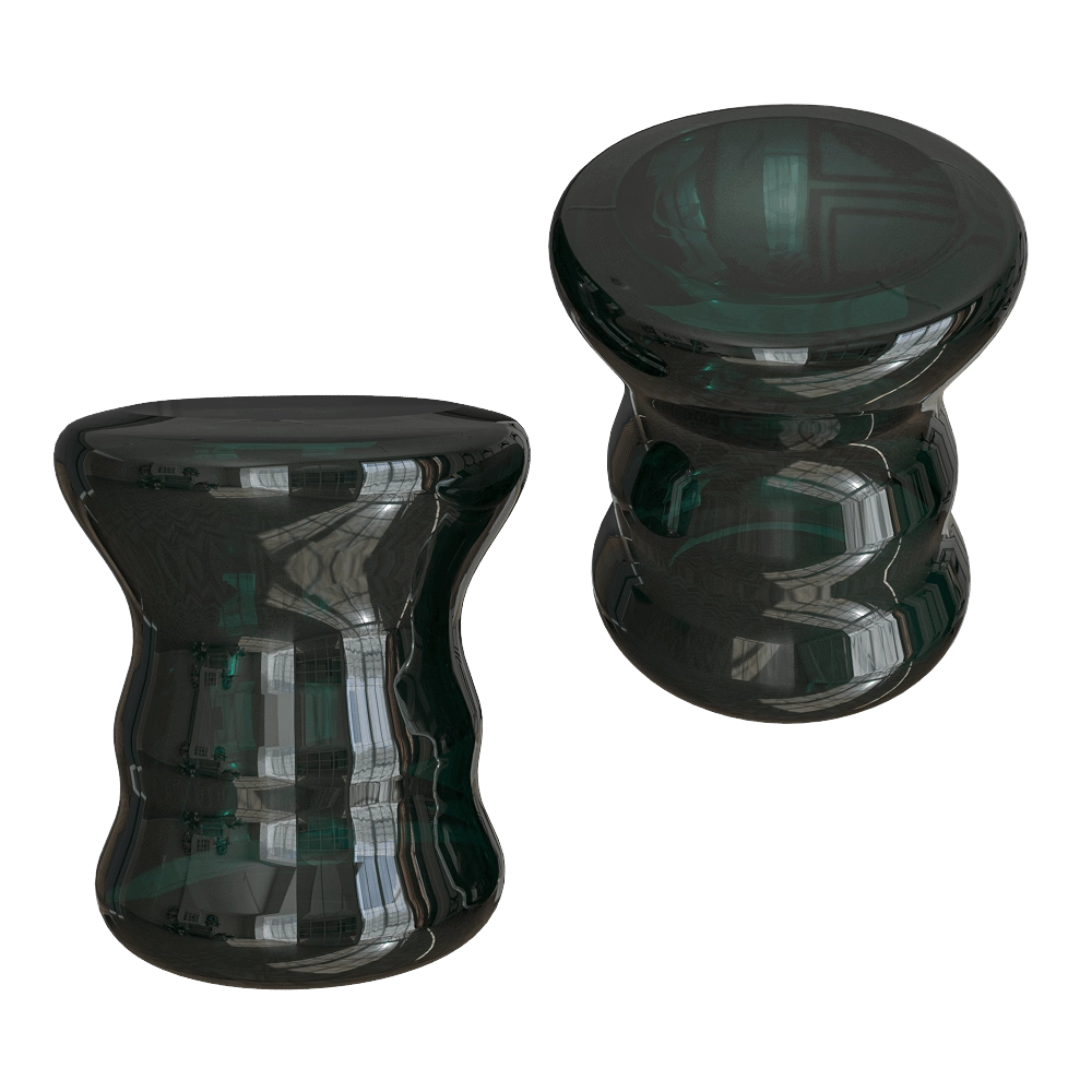 Serax – Stool/side table Organic green Pawn 3D Model