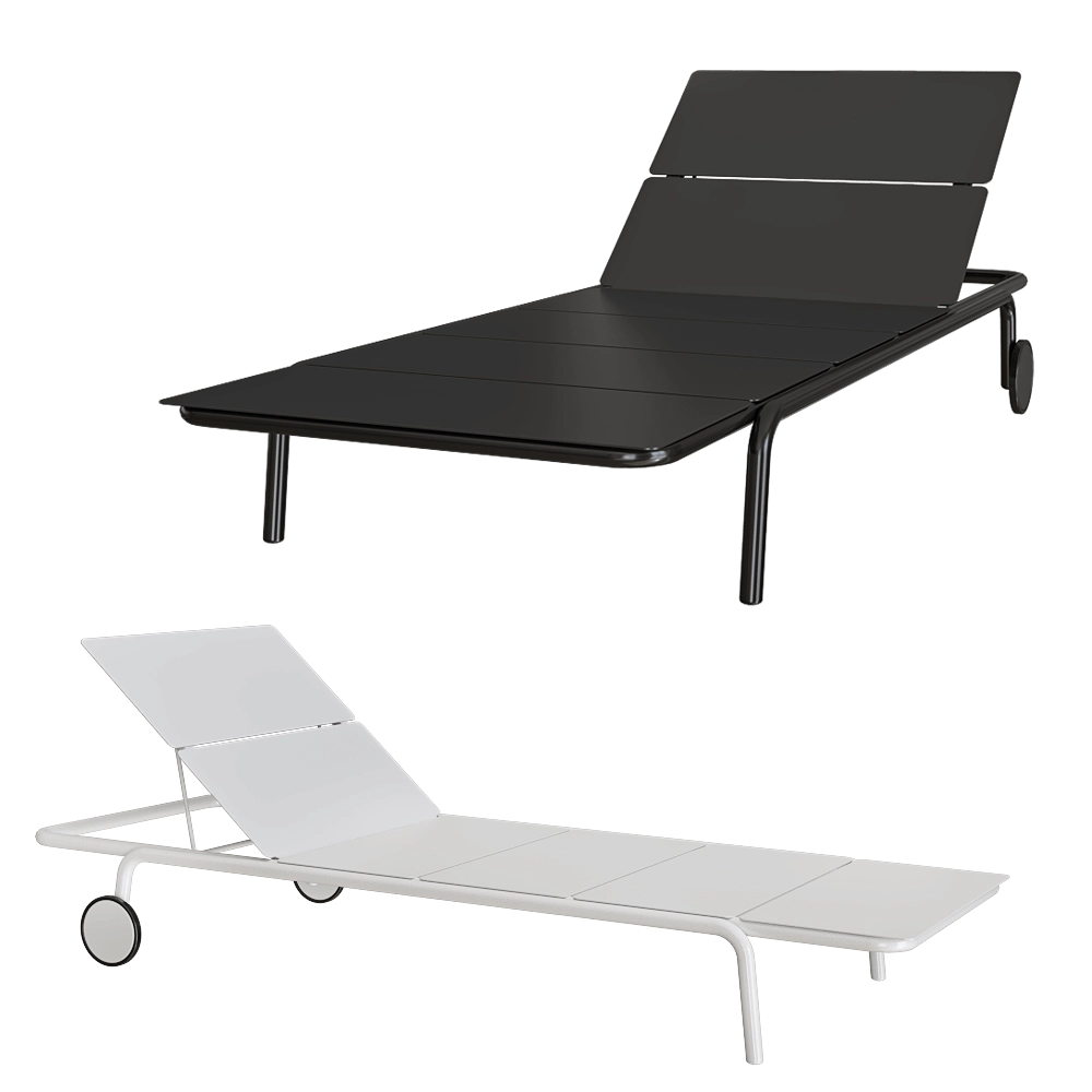 Serax – Sun lounger aluminium sand August 3D Model