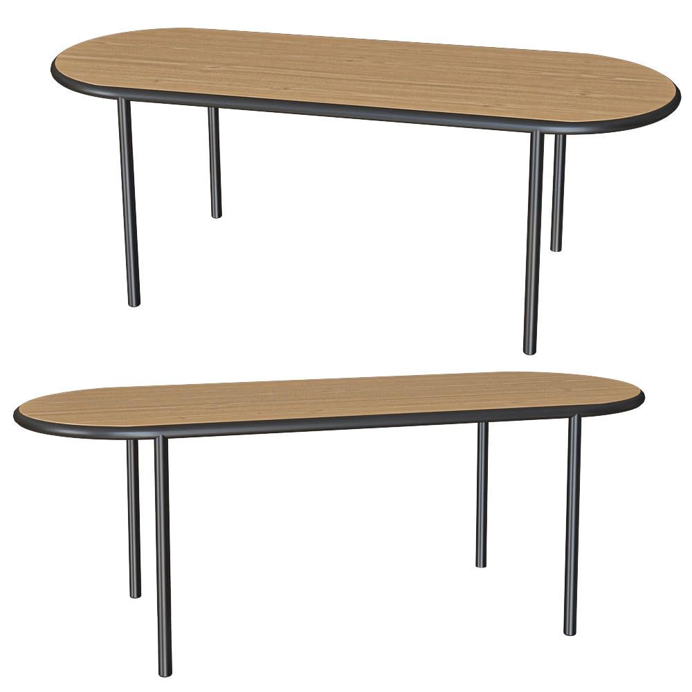 Serax – Table Wooden Oval 3D Model Serax – Table Wooden Oval 3D Model