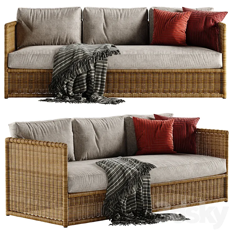 Serena and lily pacifica sofa 3D Model Free Download Serena and lily pacifica sofa 3D Model Free Download