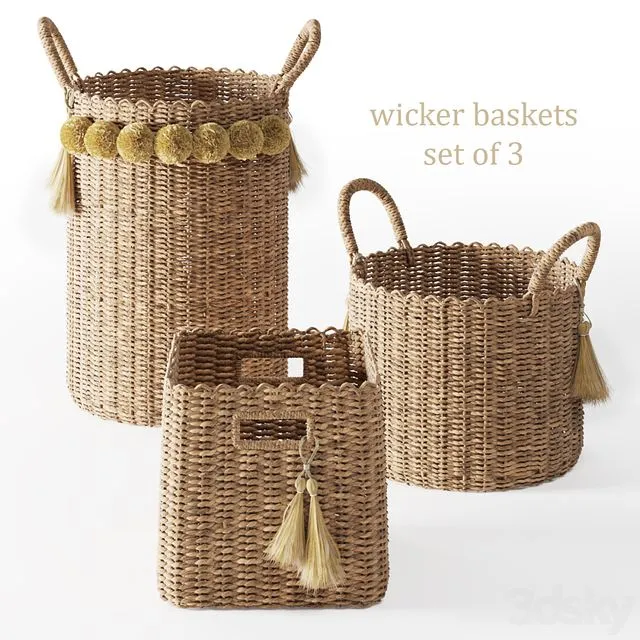 Serena & Lily Big Sur Baskets 3D Model