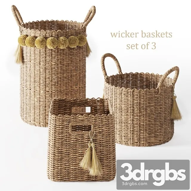 Serena & lily big sur baskets 3D Model Download